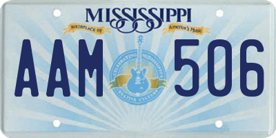 MS license plate AAM506