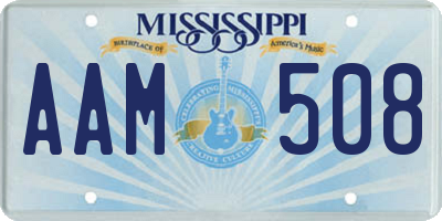 MS license plate AAM508