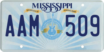 MS license plate AAM509