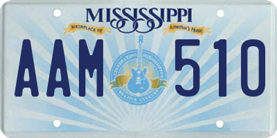 MS license plate AAM510