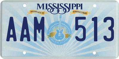 MS license plate AAM513