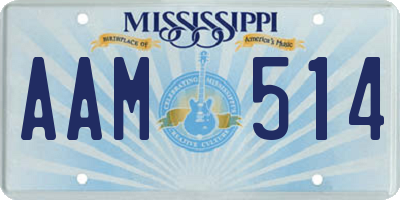 MS license plate AAM514