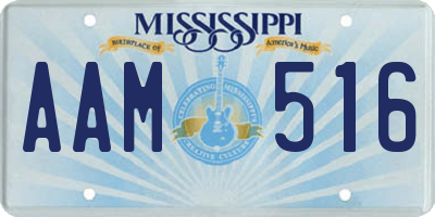 MS license plate AAM516