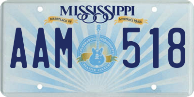 MS license plate AAM518