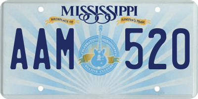 MS license plate AAM520