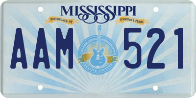 MS license plate AAM521