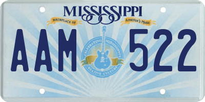 MS license plate AAM522