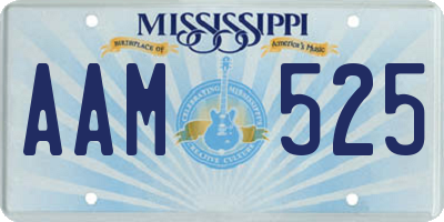 MS license plate AAM525