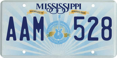 MS license plate AAM528