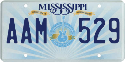 MS license plate AAM529