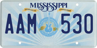 MS license plate AAM530