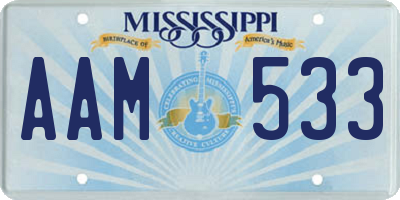 MS license plate AAM533