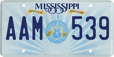 MS license plate AAM539