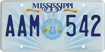 MS license plate AAM542