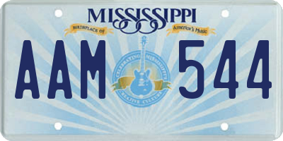 MS license plate AAM544