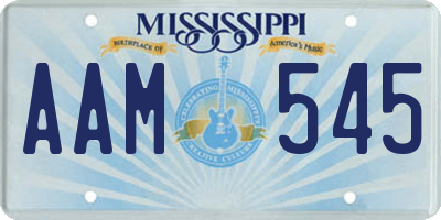 MS license plate AAM545