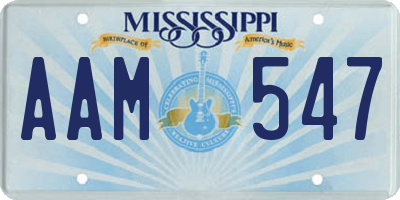 MS license plate AAM547