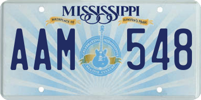 MS license plate AAM548