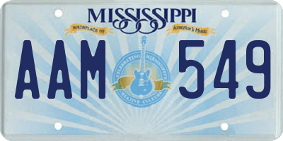 MS license plate AAM549