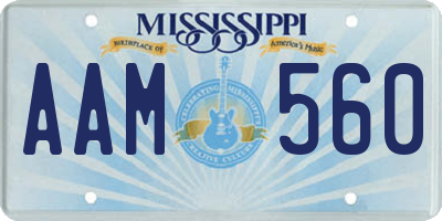 MS license plate AAM560