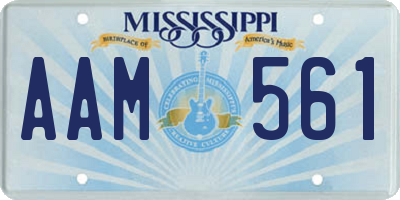 MS license plate AAM561