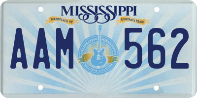 MS license plate AAM562