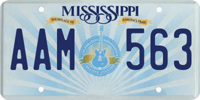 MS license plate AAM563