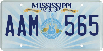 MS license plate AAM565