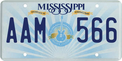 MS license plate AAM566