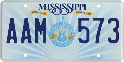 MS license plate AAM573