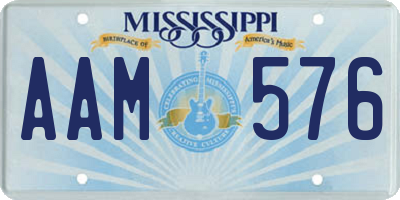 MS license plate AAM576