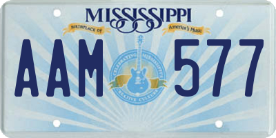 MS license plate AAM577