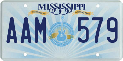 MS license plate AAM579