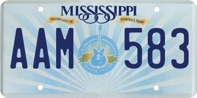 MS license plate AAM583