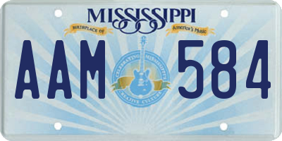 MS license plate AAM584