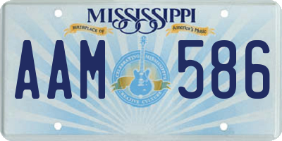 MS license plate AAM586