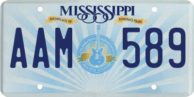 MS license plate AAM589