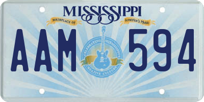 MS license plate AAM594
