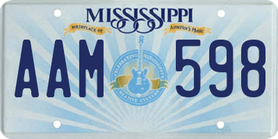 MS license plate AAM598