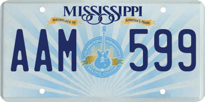 MS license plate AAM599