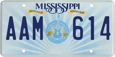 MS license plate AAM614