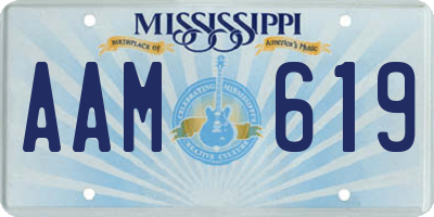 MS license plate AAM619