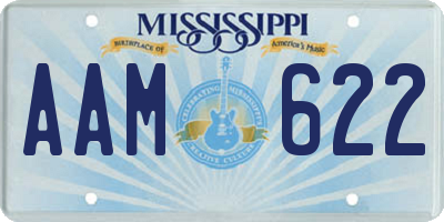 MS license plate AAM622