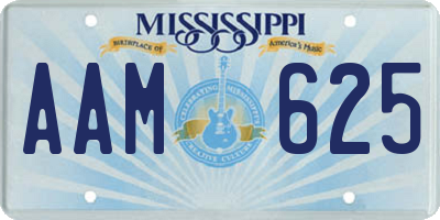 MS license plate AAM625