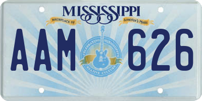 MS license plate AAM626