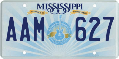 MS license plate AAM627