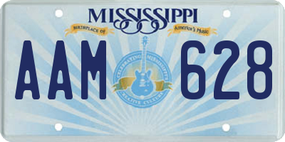 MS license plate AAM628