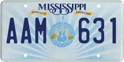 MS license plate AAM631