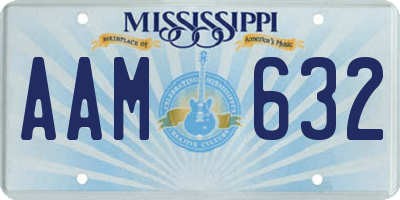 MS license plate AAM632