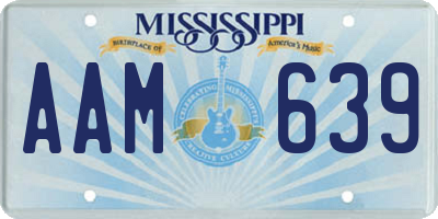 MS license plate AAM639